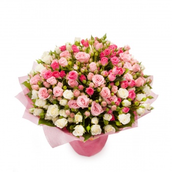 Букет из кустовых роз "Незнакомка" 51 шт.