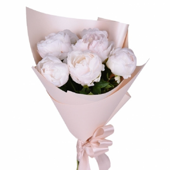 Букет из пионов "Жемчужина" 7 шт.